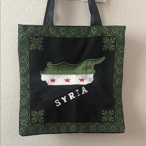 Black and Green Tote Bag